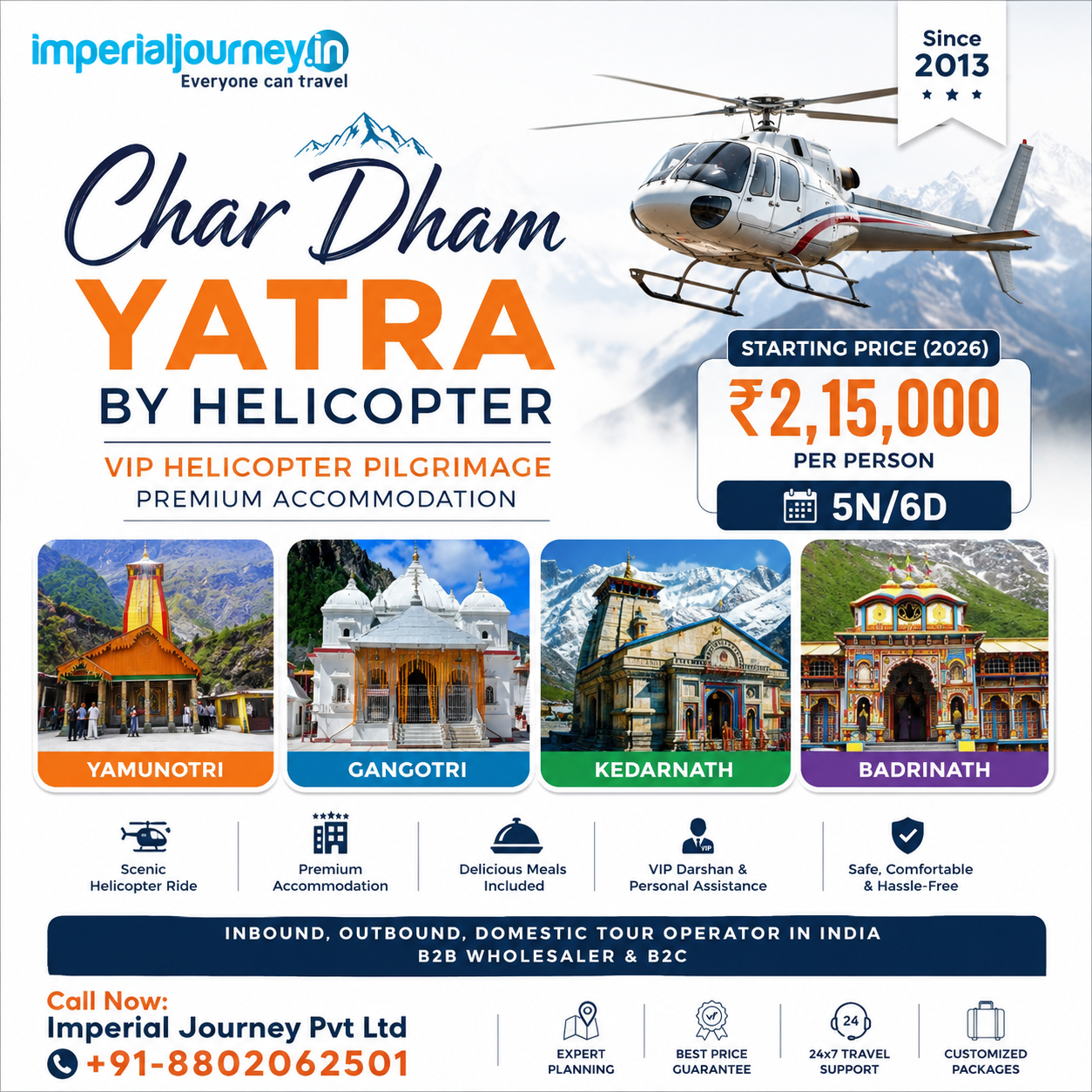 Chardham Yatra by helicopter package